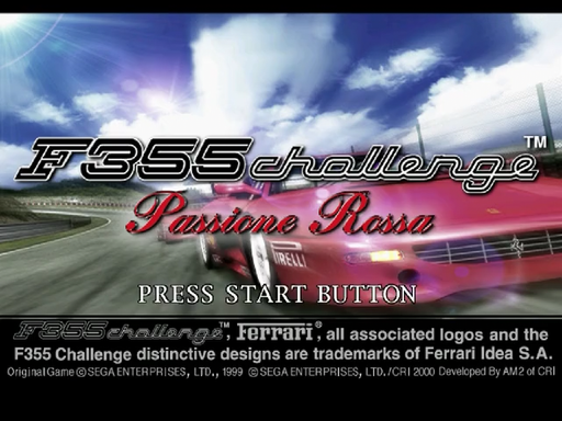 F355 Challenge title screen for Sega Dreamcast